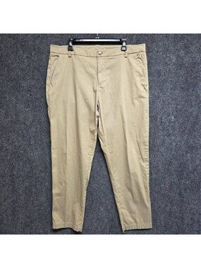Lululemon Commission Pants Men 38x30 Khaki Warpstreme Classic Fit Performance